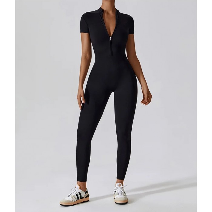 Гладкий комбінізон Leggings Body Crop T-shirt model 31 (Black) Гладкий комбінізон Leggings Body Crop T-shirt model 31 (Black)